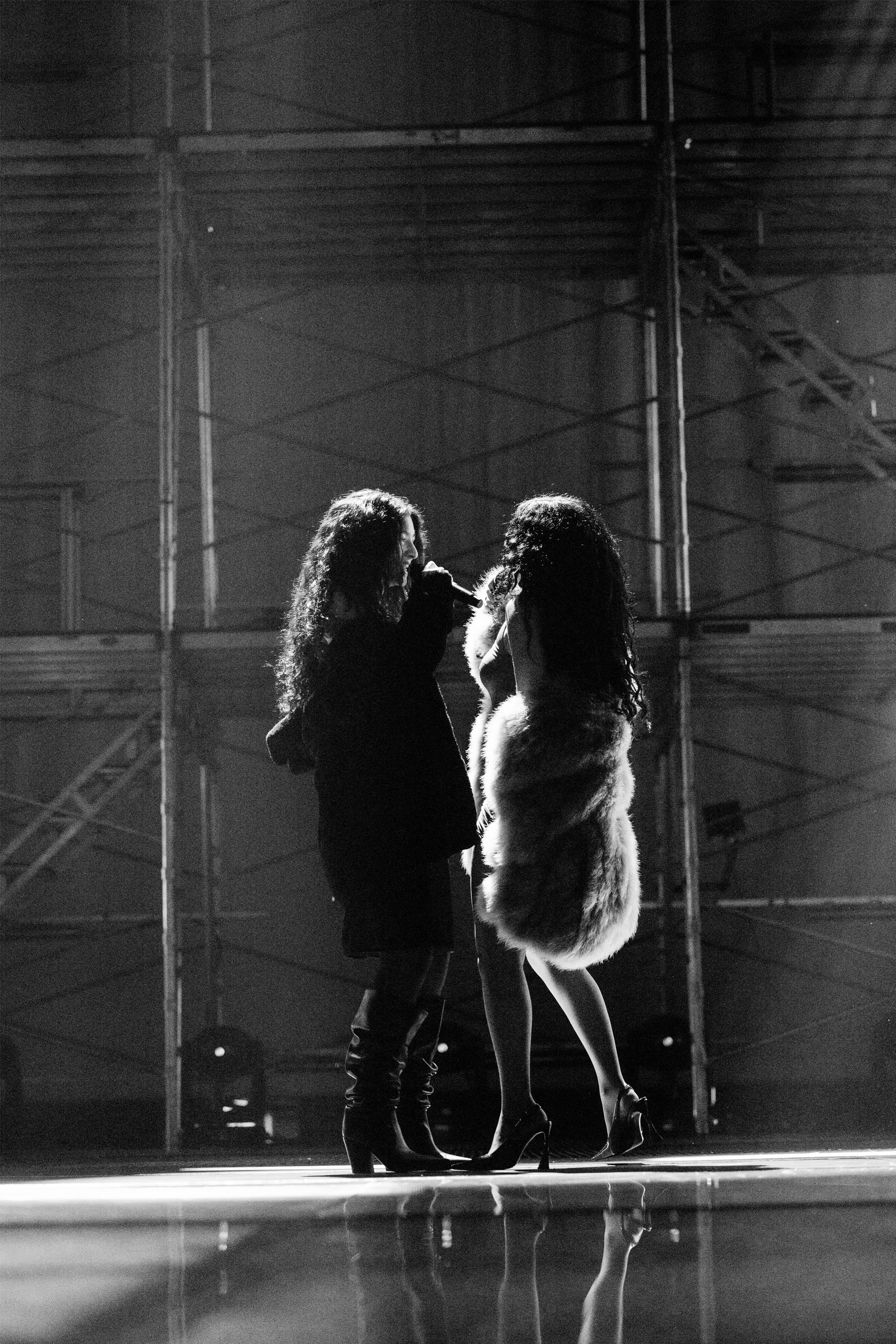 Lorde and Charli XCX at the New York stop of Sweat Tour at Madison Square Garden