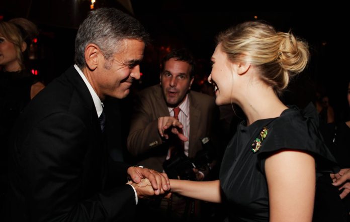 Elizabeth Olsen and George Clooney