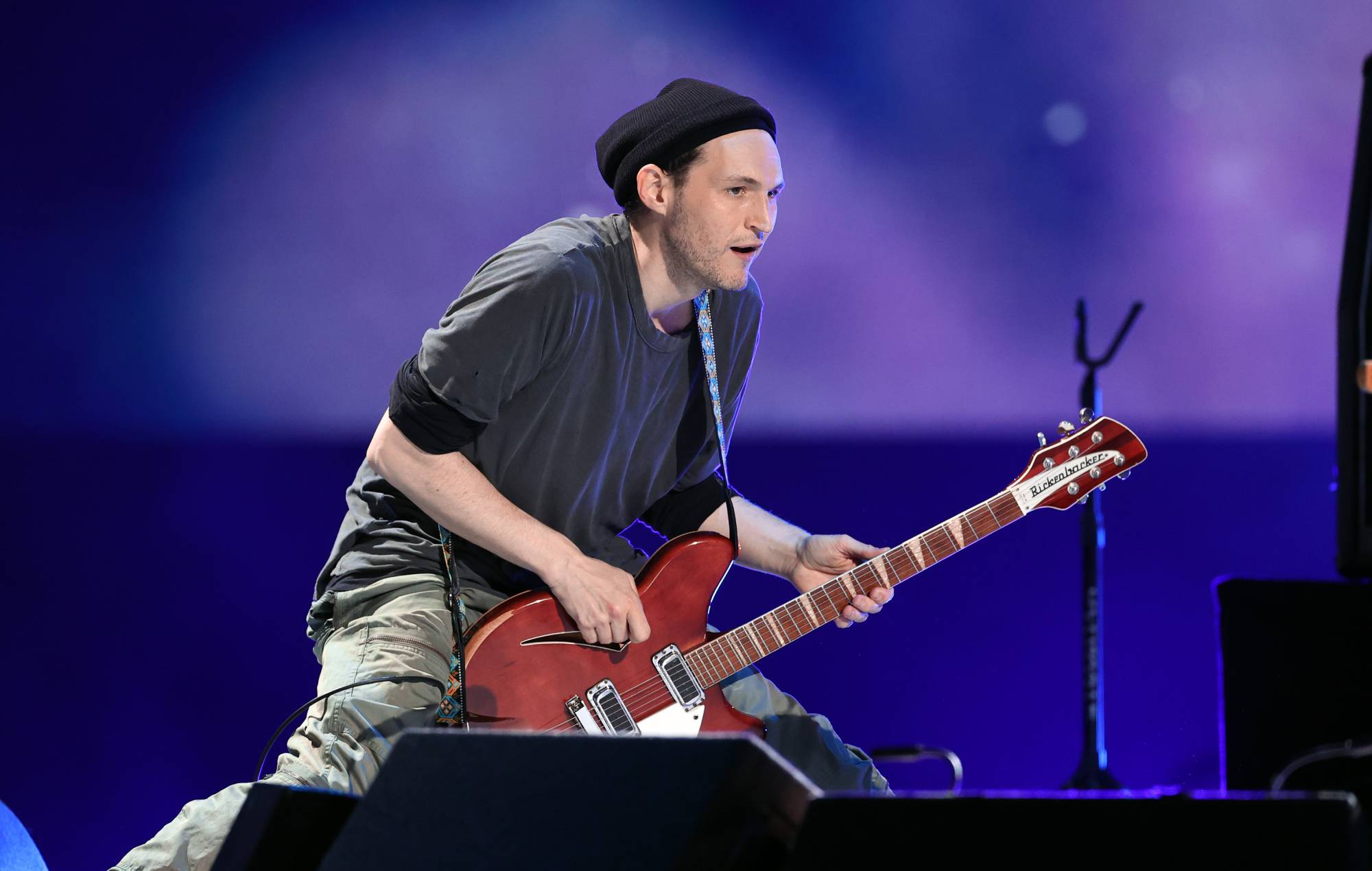 Josh Klinghoffer performs onstage during Global Citizen VAX LIVE: The Concert To Reunite The World at SoFi Stadium in Inglewood, California. (Photo by Kevin Winter/Getty Images for Global Citizen VAX LIVE)