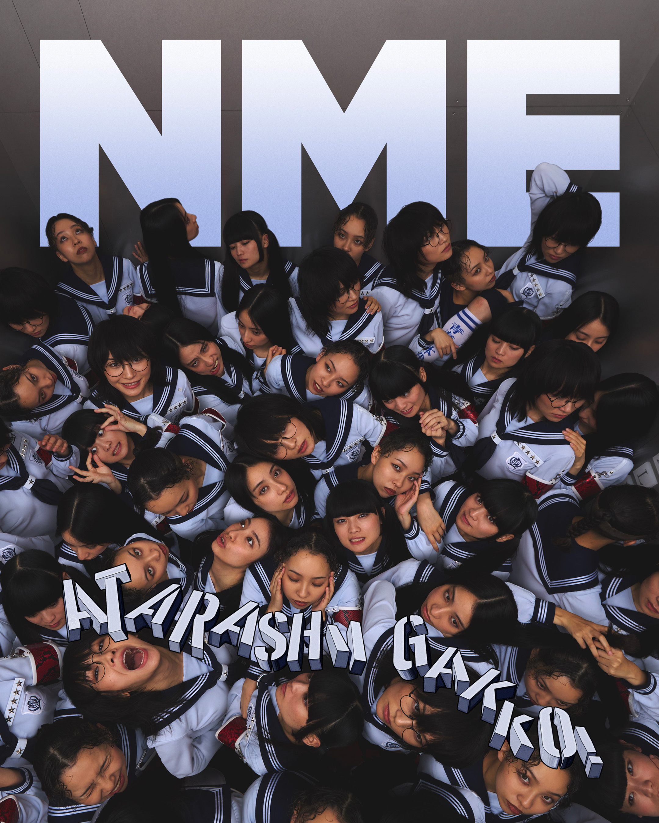 ATARASHII GAKKO! on The Cover of NME (2024), photo by Toshio Ohno