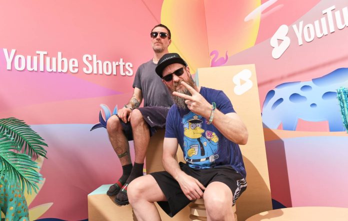 Jason Williamson and Andrew Fearn of Sleaford Mods attend the 2023 Coachella Valley Music & Arts Festival. Credit: Irvin Rivera/Getty Images